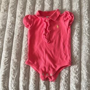 Polo by Ralph Lauren Pink Ruffle Bodysuit